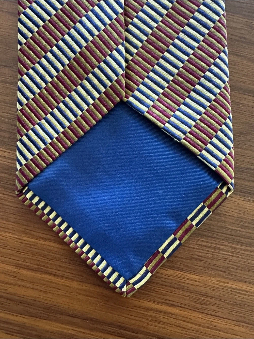 Burberry by Drakes Striped Burgundy, Navy & Cream Men's Tie